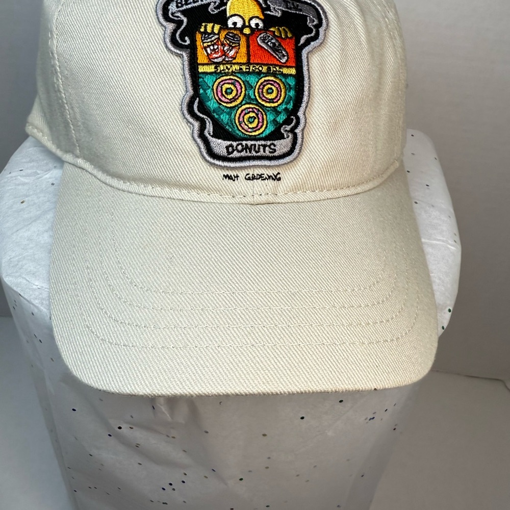 Beige Graphic Donuts Hat